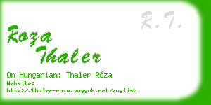 roza thaler business card