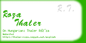 roza thaler business card